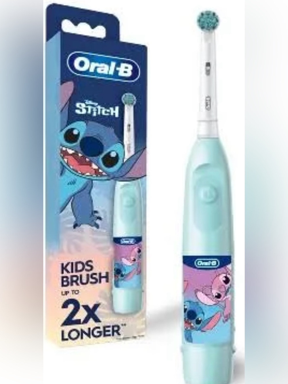 Kids Electric Toothbrush - Stitch Design in Light Blue